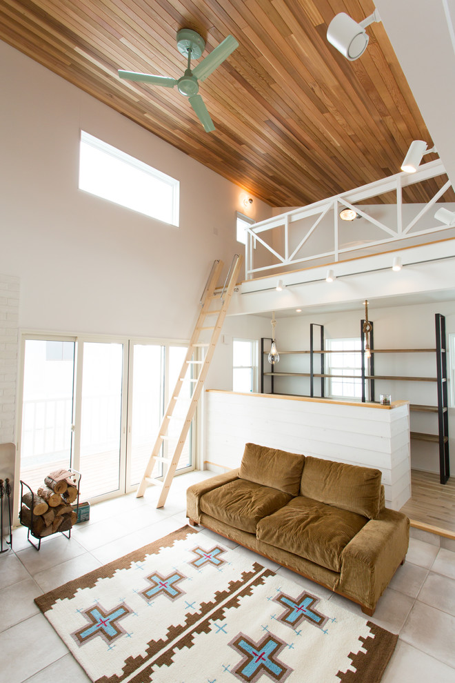 サーフテイストで暖かい こだわりの平家 Scandinavian Living Room Other By 株式会社福井建設 サーフテイストで暖かい こだわりの平家 Scandinavian Living Room Other By 株式会社福井建設