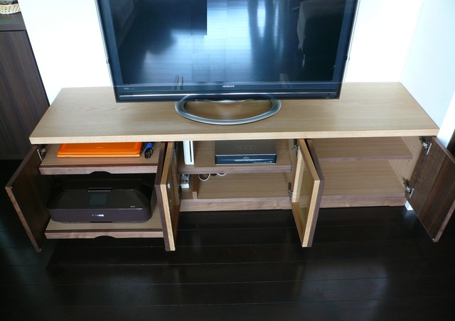パソコン プリンター収納のtvボード Modern Living Room Other By 家具 インテリア Kanehiro Houzz Ie