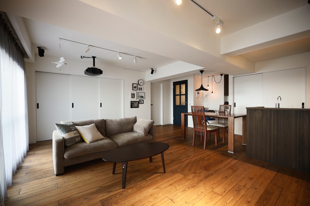 ホームシアターを完備した ミニマリストアレンジのすっきりldk マンション Apartment Scandinavian Living Room Other By Lohas Studio ロハススタジオ Houzz