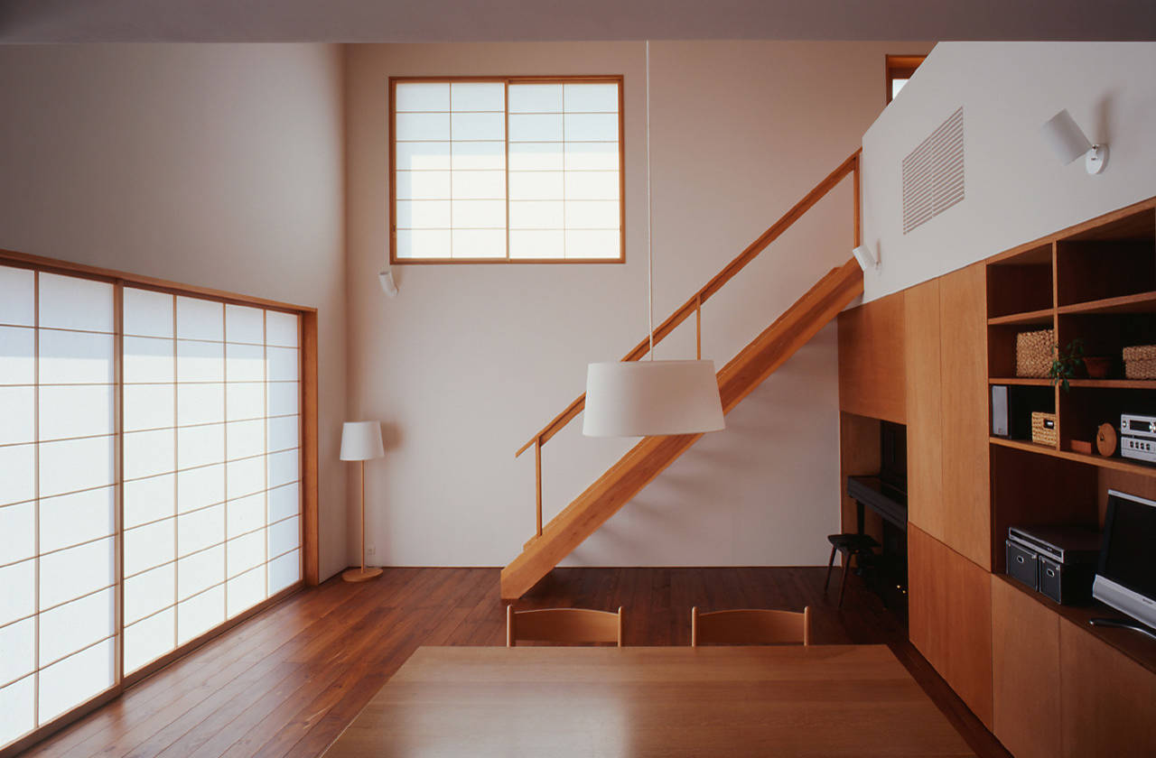 ミニマル モダン和風の２世帯住宅 Japanese Modern Living Room Other By 有田佳生建築設計事務所 Houzz
