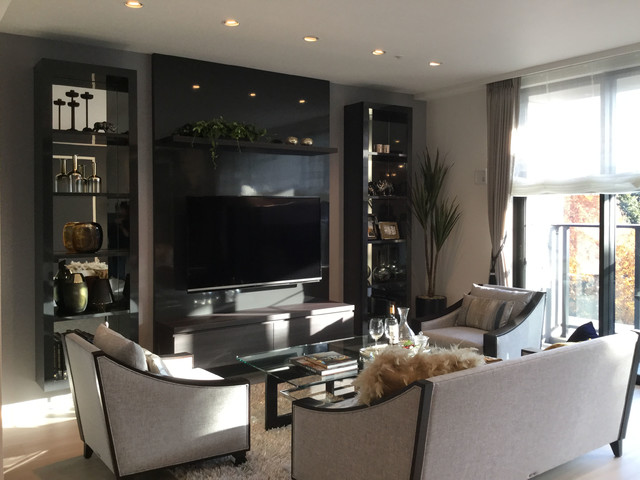 モダンクラシック モールディング使いでアクセント Eclectico Salon Nagoya De Hmアトリエ Houzz