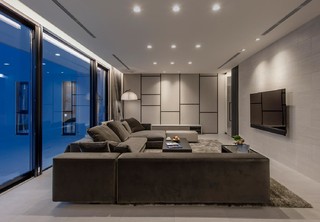 コンテンポラリースタイルのおしゃれなリビングのインテリア実例画像 21年7月 Houzz ハウズ