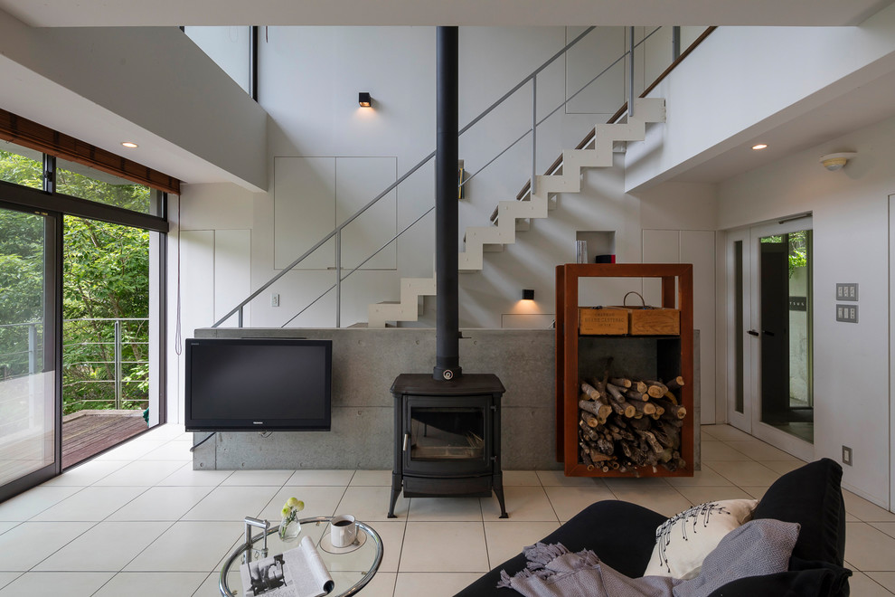 リビング Modern Living Room Kyoto By 重量木骨の家 耐震構法se構法 Houzz