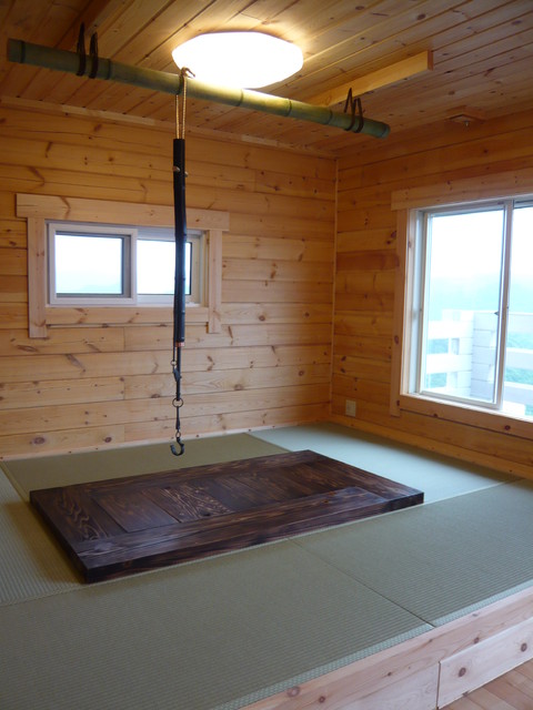 ログハウスの内装５ 和室 和風 浴室 他の地域 有限会社 アトリエエムズ Houzz ハウズ