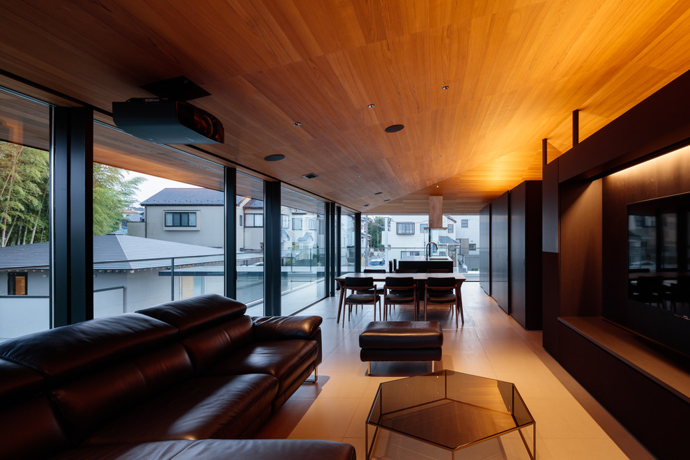 下永谷の二世帯住宅 離れ 茶室 Modern Living Room Yokohama By 田井勝馬建築設計工房 Houzz