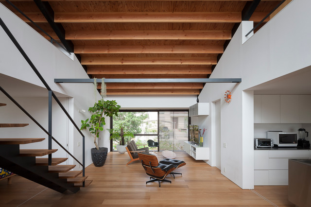 大屋根のいえ Contemporary House Exterior Tokyo Suburbs By 株式会社 直井建築設計事務所 Houzz Ie