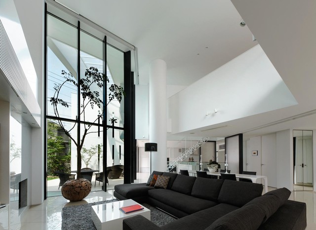 清々しく開放感のある住まい Contemporary Living Room Tokyo Suburbs By Earnest Architects Houzz Uk