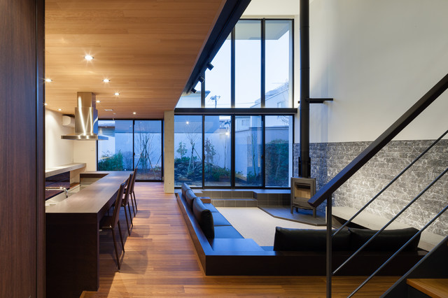 田井勝馬 田井勝馬建築設計工房 Contemporary Vardagsrum Fororter Till Tokyo Av 田園都市建築家の会 Houzz