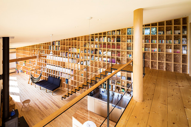 矢板 焼杉の家 Contemporaneo Salon Otras Zonas De 中山大輔建築設計事務所 Houzz