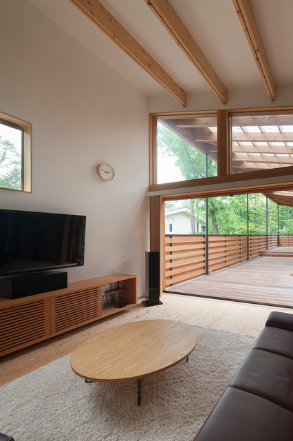軽井沢 別荘 K邸 Campagne Salon Autres Perimetres Par 一級建築士事務所 暮らしと建築社 Houzz