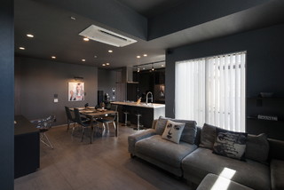 Inside And Outside Greish House Modern Living Room Other By 株式会社ワプル Houzz