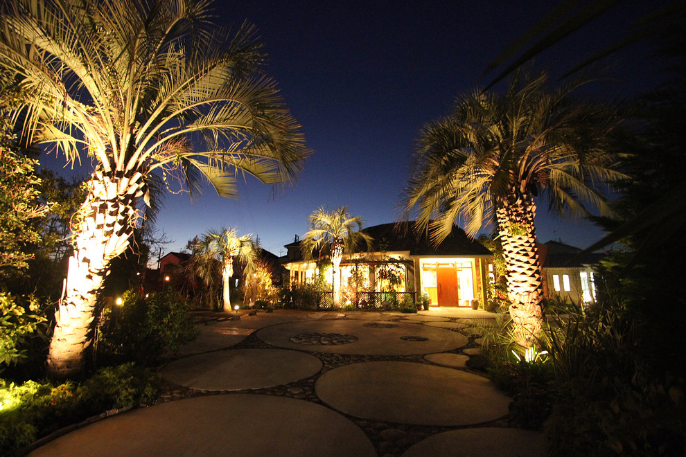 南の島のワンダーランド 株式会社m S Planning 千葉県 若山動物病院様邸 Asian Exterior Tokyo Suburbs By Proの庭照明 ライティングマイスター Houzz