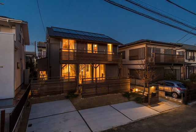 木ごこちの家 Asiatico Fachada Otras Zonas De 北村建築工房 Houzz