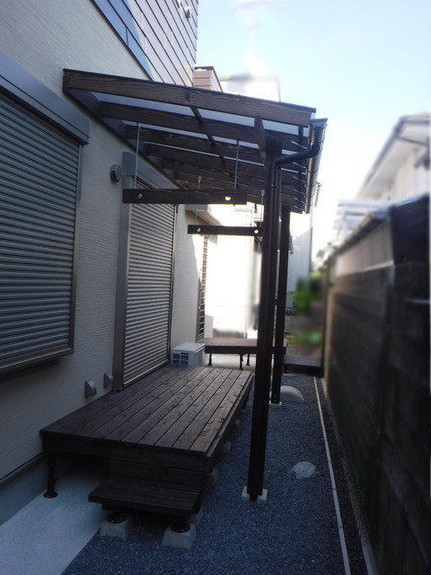 洗濯干場 ウッドデッキ Modern Exterior Osaka By 株式会社 西野工務店 Houzz