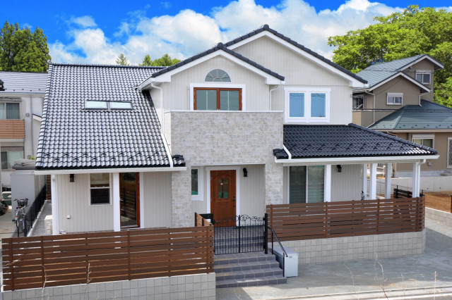 石目調の外壁がアクセントのオシャレな外観 北欧 家の外観 東京都下 株式会社コグマホーム Houzz ハウズ