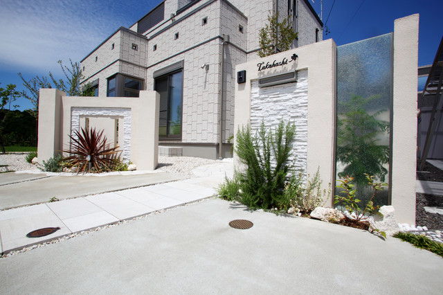 藤枝市 リゾートを感じさせるホワイトエクステリア Asian Exterior Other By 有 あすなろガーデン Houzz