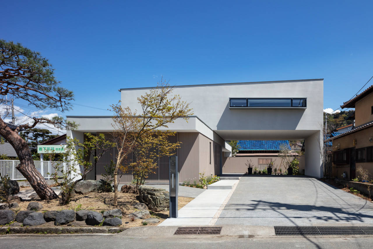 おしゃれな家の外観 片流れ屋根 白い家の画像 21年9月 Houzz ハウズ