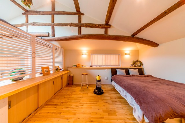 江戸時代末期の古民家再生 Asiatique Chambre Autres Perimetres Par 有限会社 道建設 Houzz
