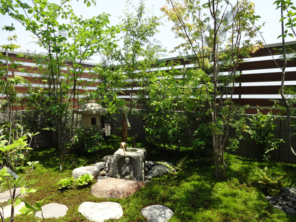 つくばいのある風景 Giapponese Giardino Osaka Di Ega 江夏庭苑事務所 Houzz