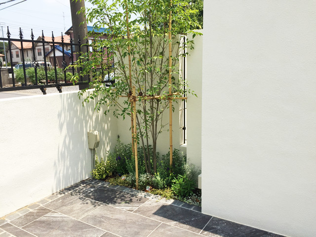 シンボルツリーと花壇 Traditional Garden Other By スペースガーデニング Houzz Ie