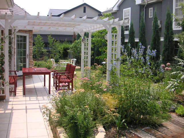 パーゴラのある庭 Campagne Jardin Autres Perimetres Par あいランドスケープ Houzz パーゴラのある庭 Campagne Jardin Autres Perimetres Par あいランドスケープ Houzz