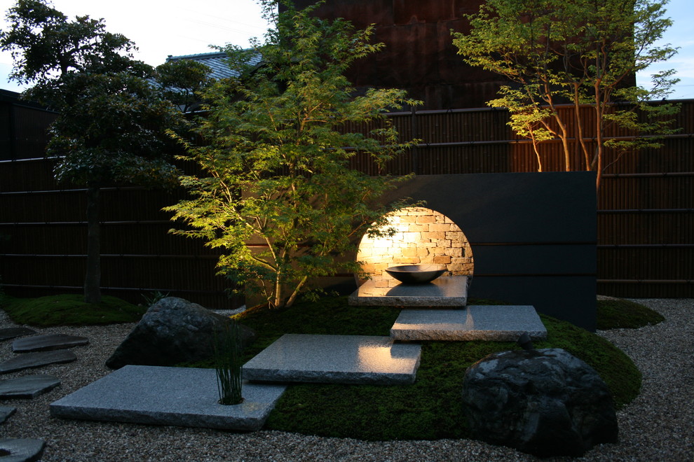 陰影を愉しむ和風モダンな中庭 Japanese Landscape Other By グリーンステージ Houzz
