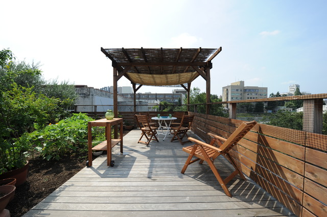 Urban Rooftop Garden 屋上庭園 Di Transizione Giardino Tokyo Di Masatoyo Ogasawara Architects Ltd 小笠原正豊建築設計事務所 Houzz