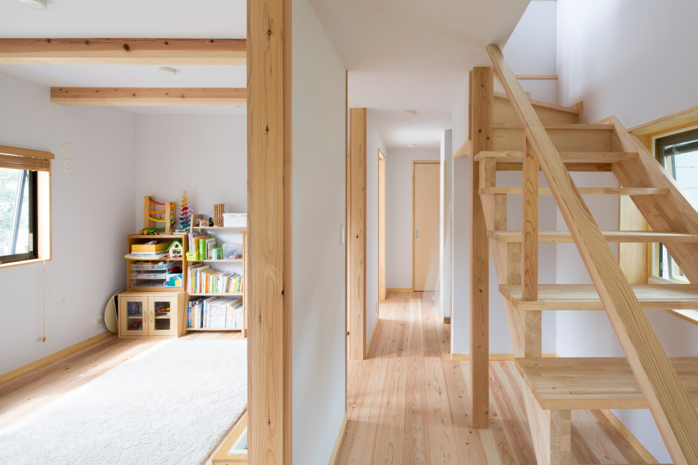 多目的室と廊下と階段 Contemporary Hall Other By 澤野建築研究所 Houzz