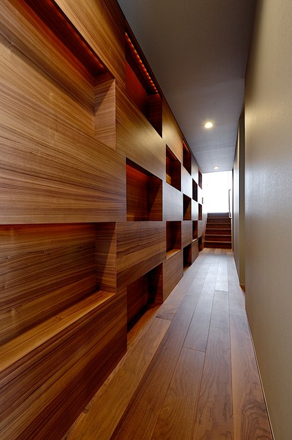 廊下の飾り棚 A House コンテンポラリー 廊下 東京都下 仲摩邦彦建築設計事務所 Houzz ハウズ