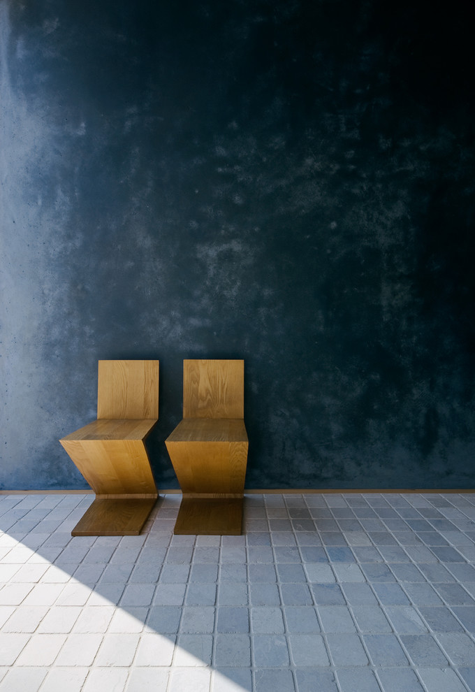 青い家 Modern Hall Tokyo By 左官職人 久住有生 左官株式会社 Houzz 青い家 Modern Hall Tokyo By 左官職人 久住有生 左官株式会社 Houzz