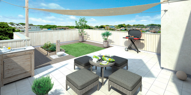 屋上 プラスワンリビング Modern Verandah Osaka By 株式会社innovation Houzz Au