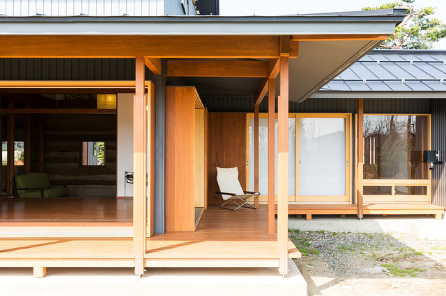 武士の家 Asiatique Porche Autres Perimetres Par 大橋建築設計工房 Houzz