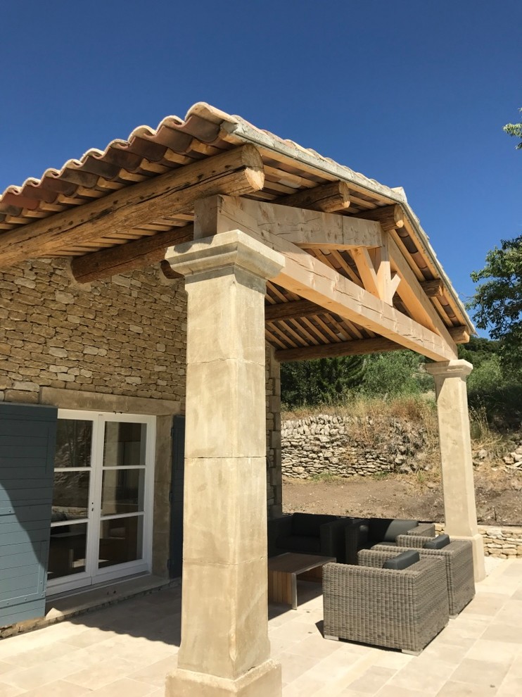 Example of a small tuscan attached shed design in Other