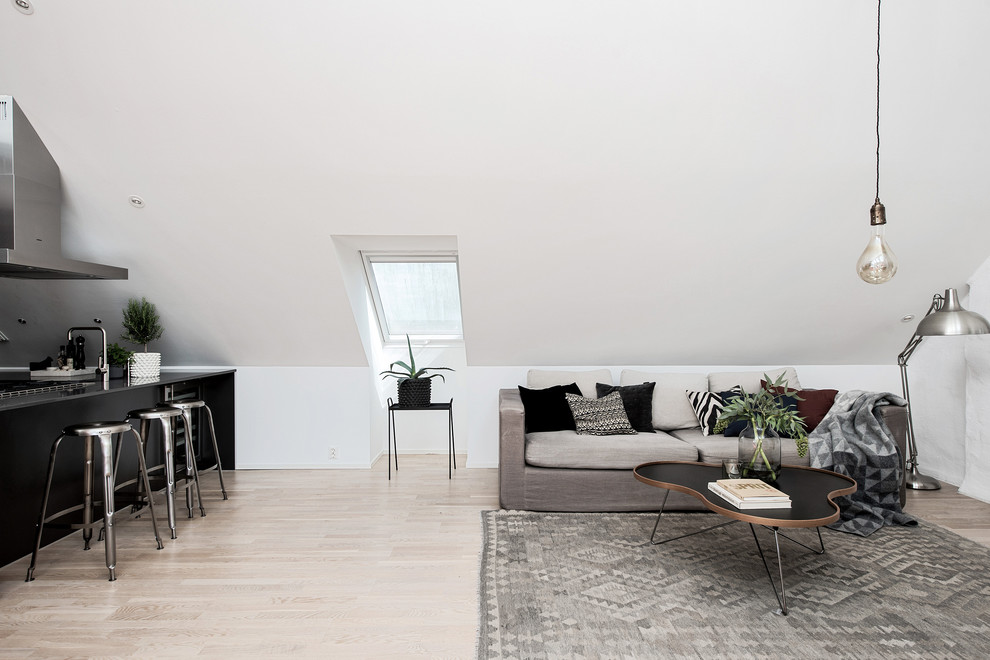 Inspiration for a modern family room remodel in Gothenburg