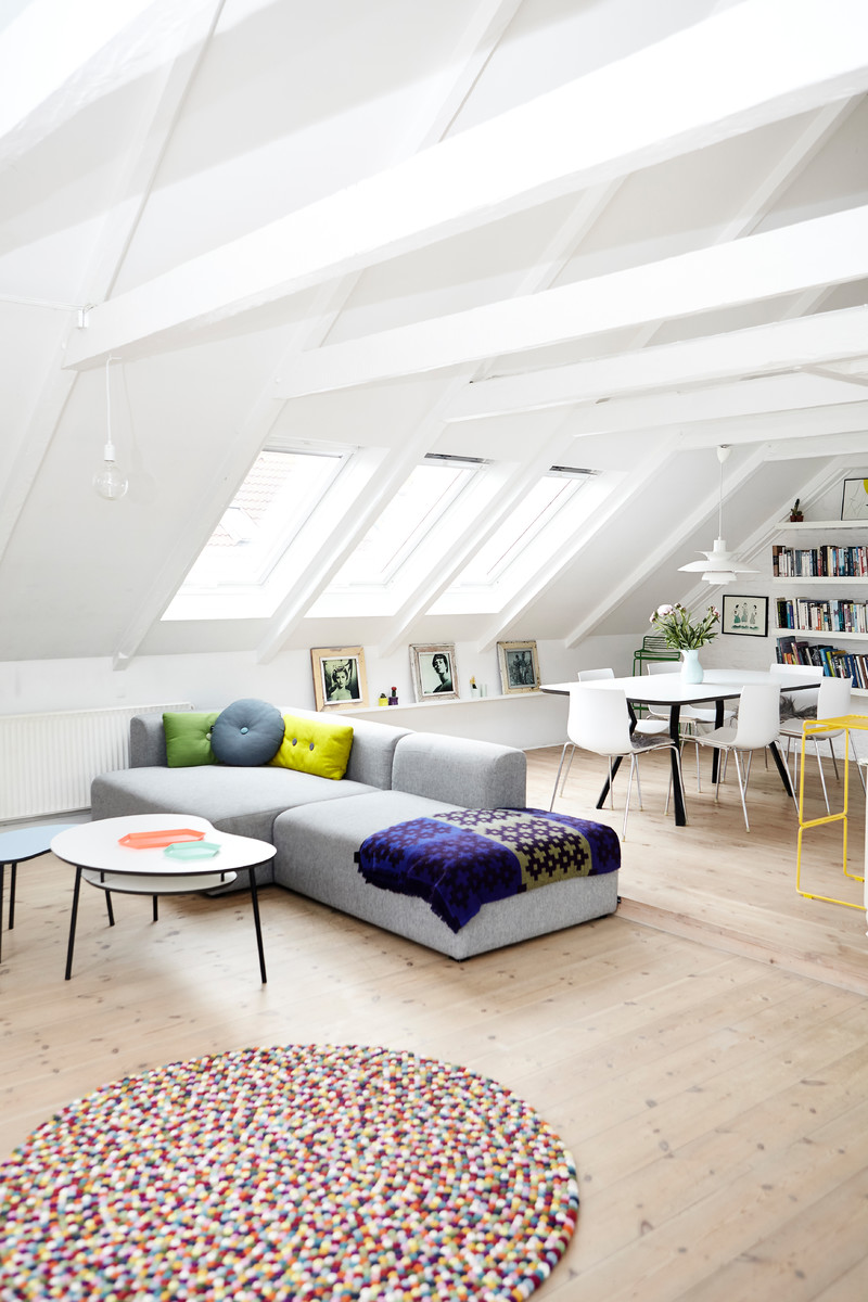 Inspiration for a scandi games room in Aarhus.
