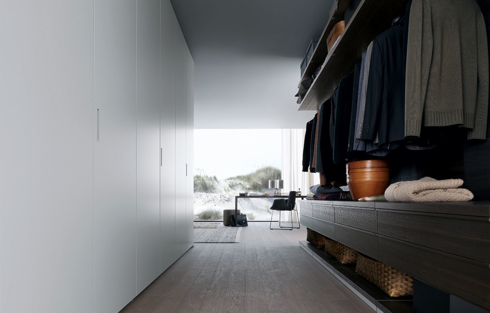 Inspiration for a large scandinavian walk-in wardrobe in Other.
