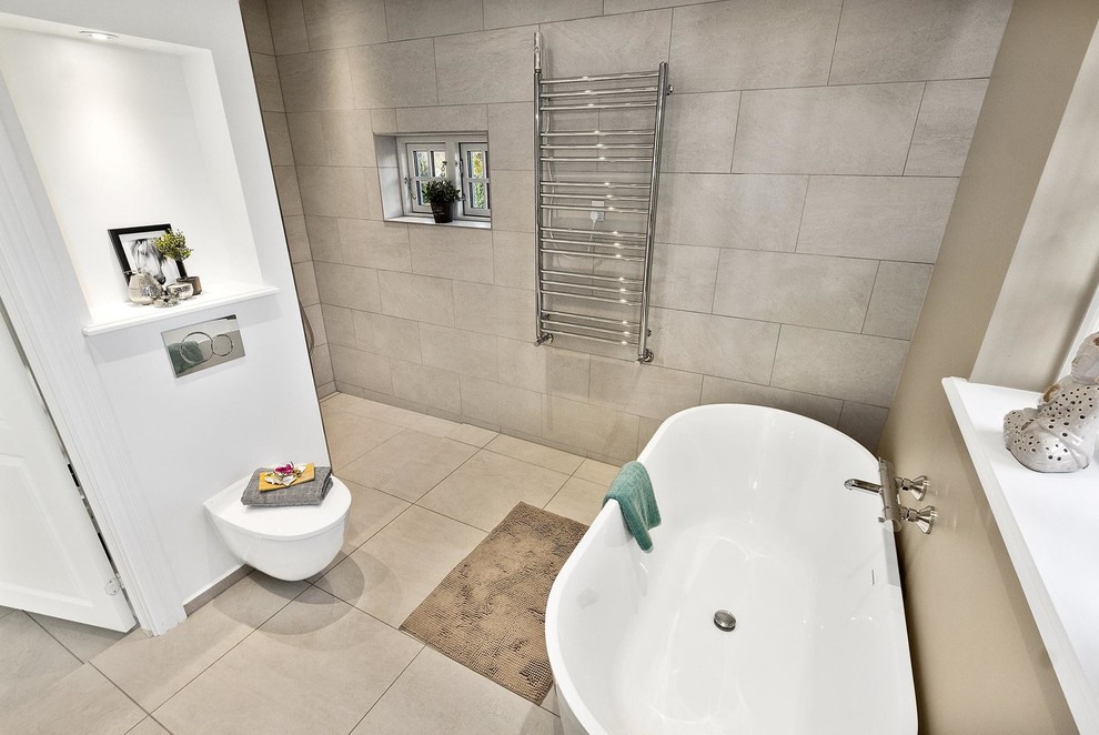 Minimalist bathroom photo in Copenhagen