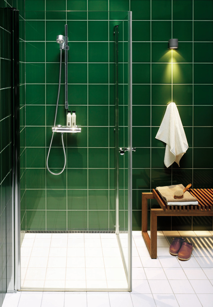 コペンハーゲンにあるトラディショナルスタイルのおしゃれな浴室の写真