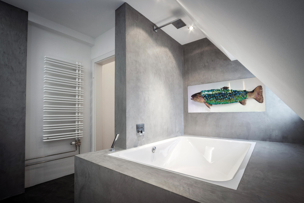 Badezimmer fugenlose Betonoptik - Contemporary - Bathroom - Other - by von  Sanders gmbh - Die WOHNRAUMmacher | Houzz