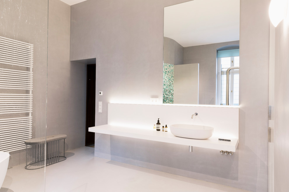 Fugenloses Beton Ciré Badezimmer In, Bathroom Remodel Contractors Berlin