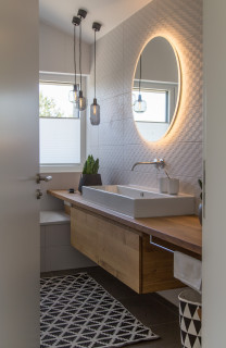 75 Moderne Badezimmer mit Waschtisch aus Holz Ideen & Bilder - März 2023 |  Houzz DE
