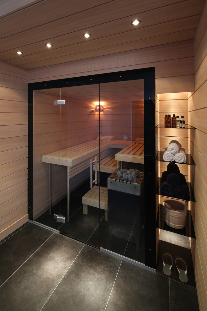 Classic sauna bathroom in Other.