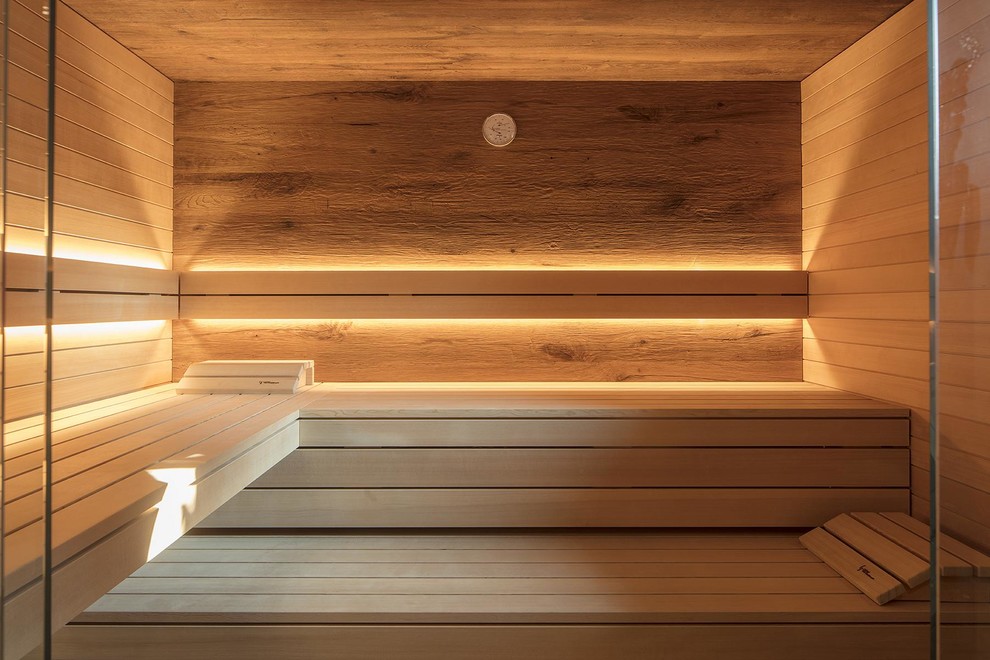 Réalisation d'un sauna design.