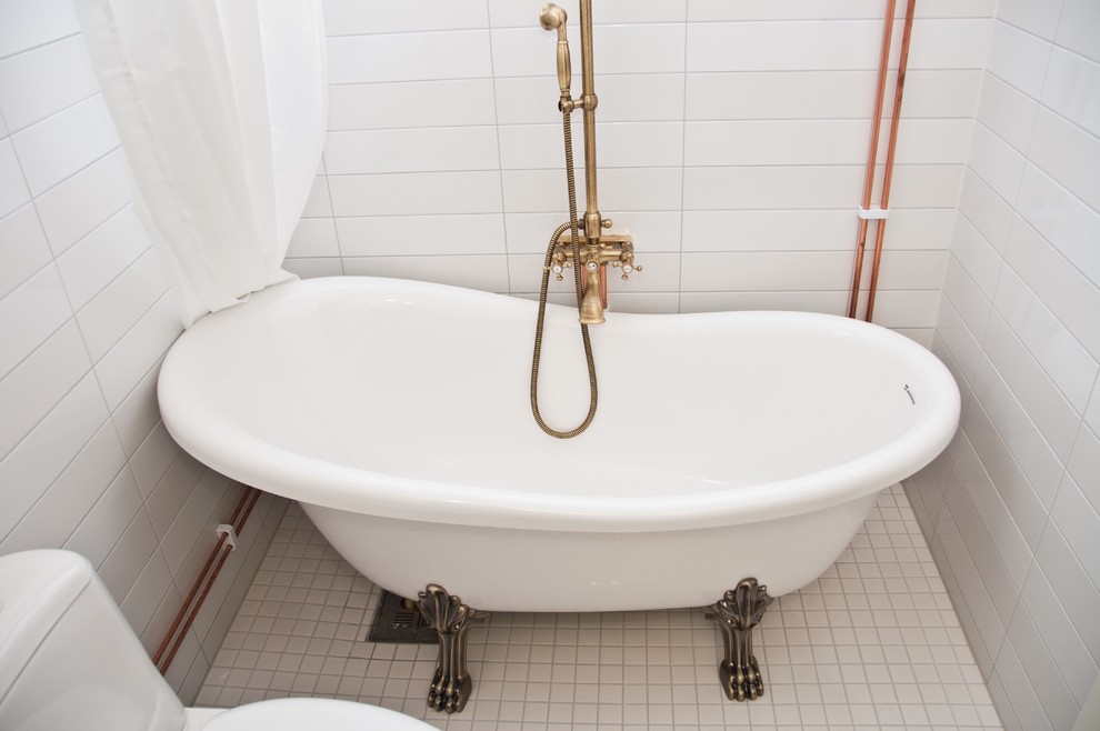 Example of a classic bathroom design in Stockholm