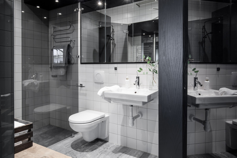 Inspiration for a scandi bathroom in Gothenburg.