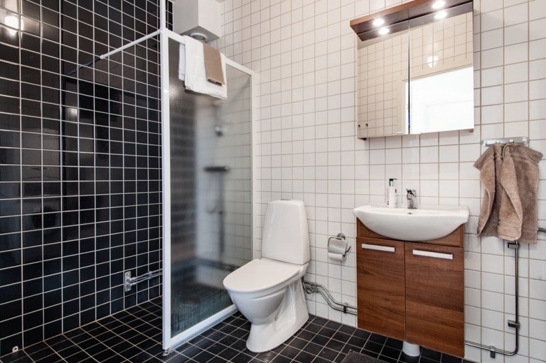 Photo of a modern bathroom in Stockholm.