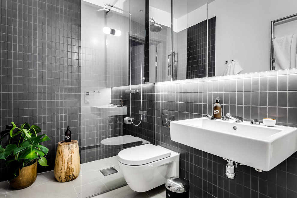 Inspiration for a scandi bathroom in Stockholm.