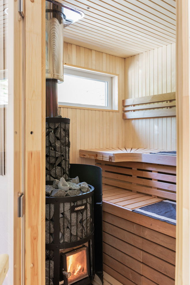 Foto di una sauna scandinava
