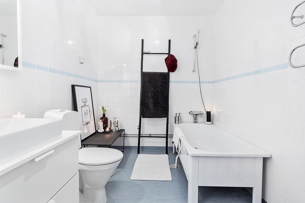 Bild på ett minimalistiskt badrum