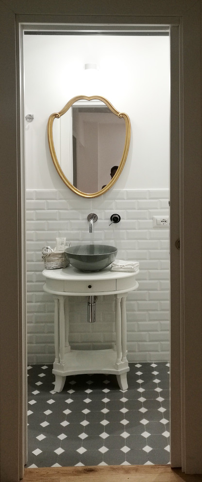 Appartamento Roma Traditional Powder Room Rome By 2f Architect Houzz